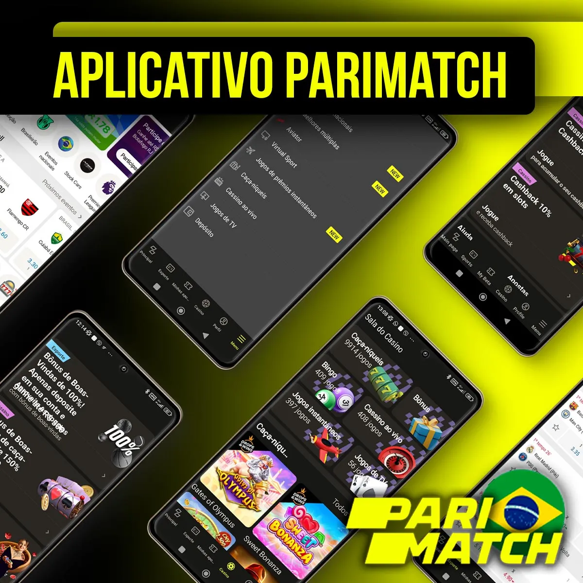 Aplicativo de apostas móveis da casa de apostas Parimatch no Brasil