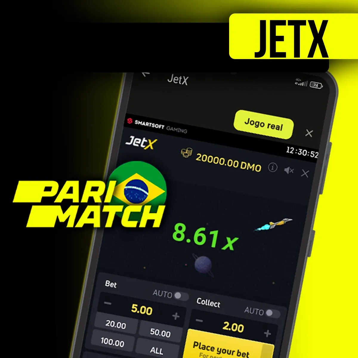 Popular jogo de cassino JetX na casa de apostas Parimatch no Brasil