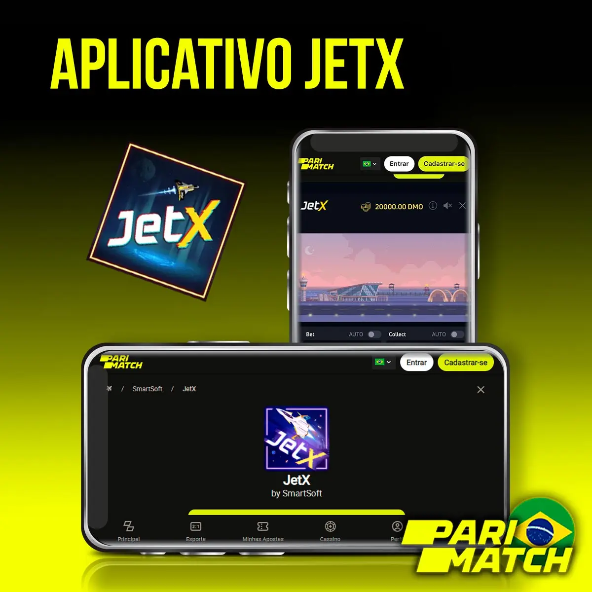 Aplicativo da Parimatch para jogar JetX