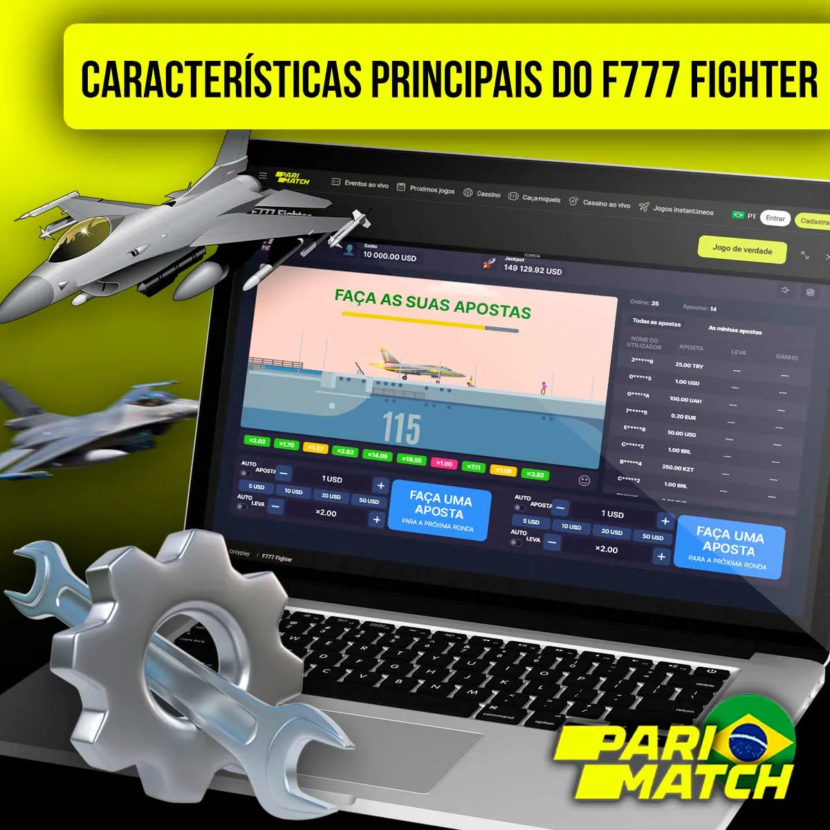 Quais são as principais características do Parimatch F777 Fighter