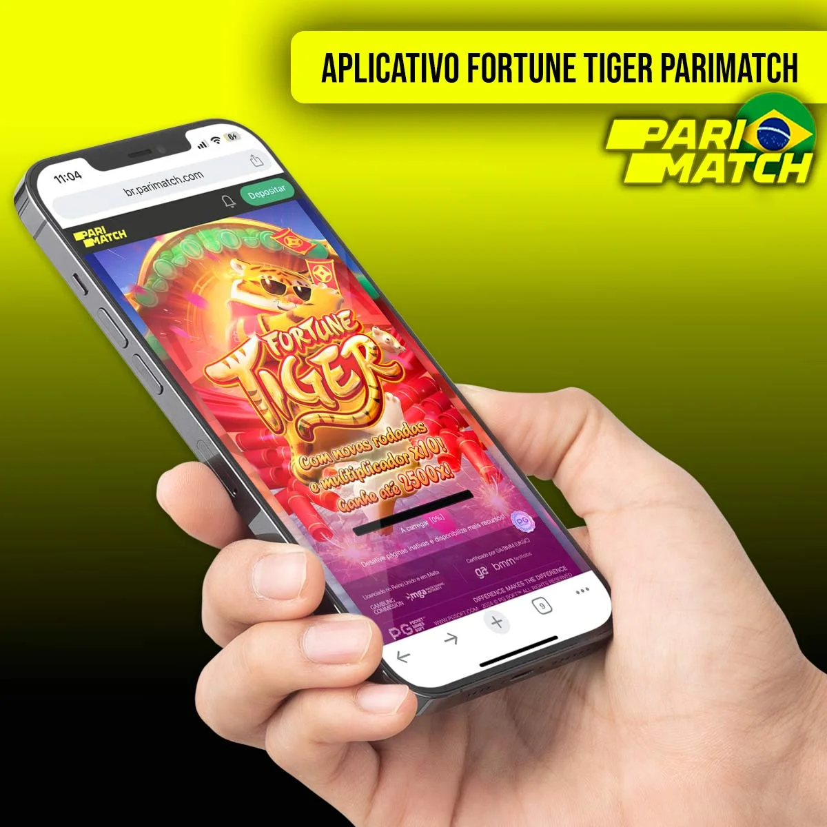 Aplicativo da Parimatch para jogar Fortune Tiger