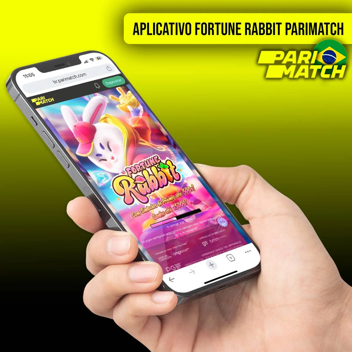 Aplicativo da Parimatch para jogar Fortune Rabbit