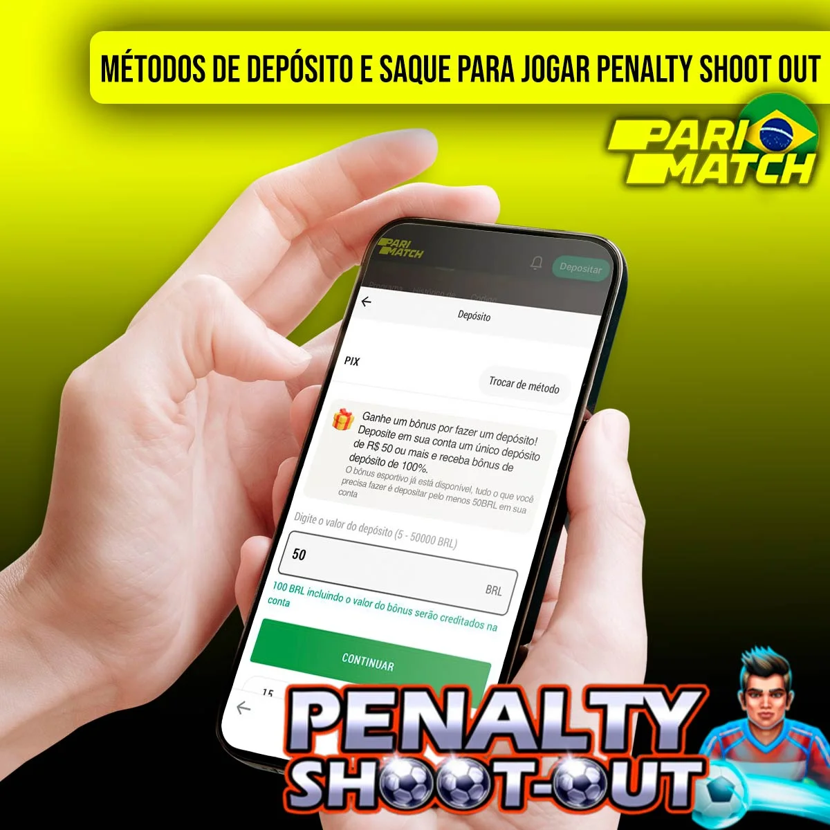 Métodos de depósito e retirada para os jogadores do Penalty Shoot Out Parimatch