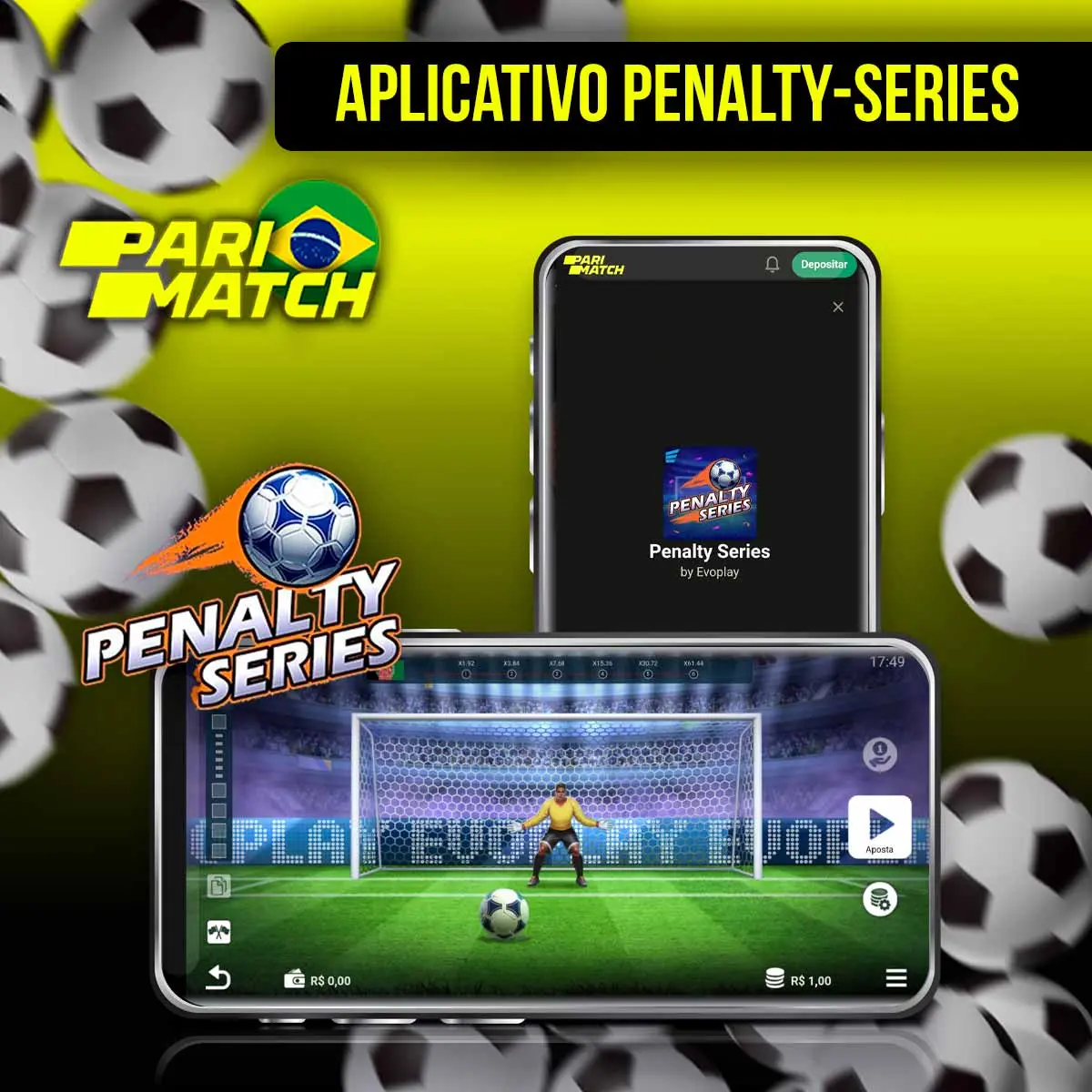 Aplicativo da Parimatch para jogar Penalty-Series