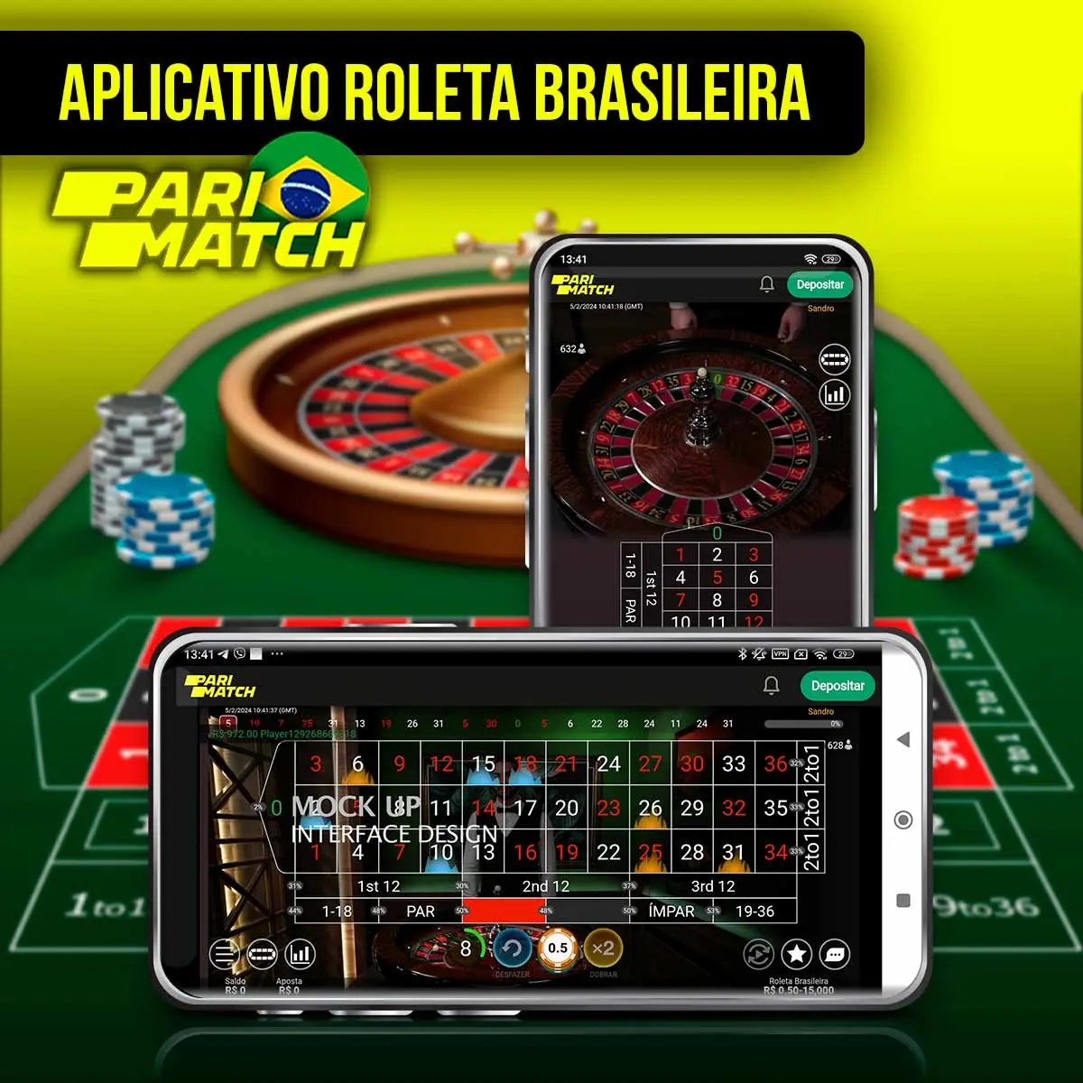 Aplicativo da Parimatch para jogar Roleta Brasileira