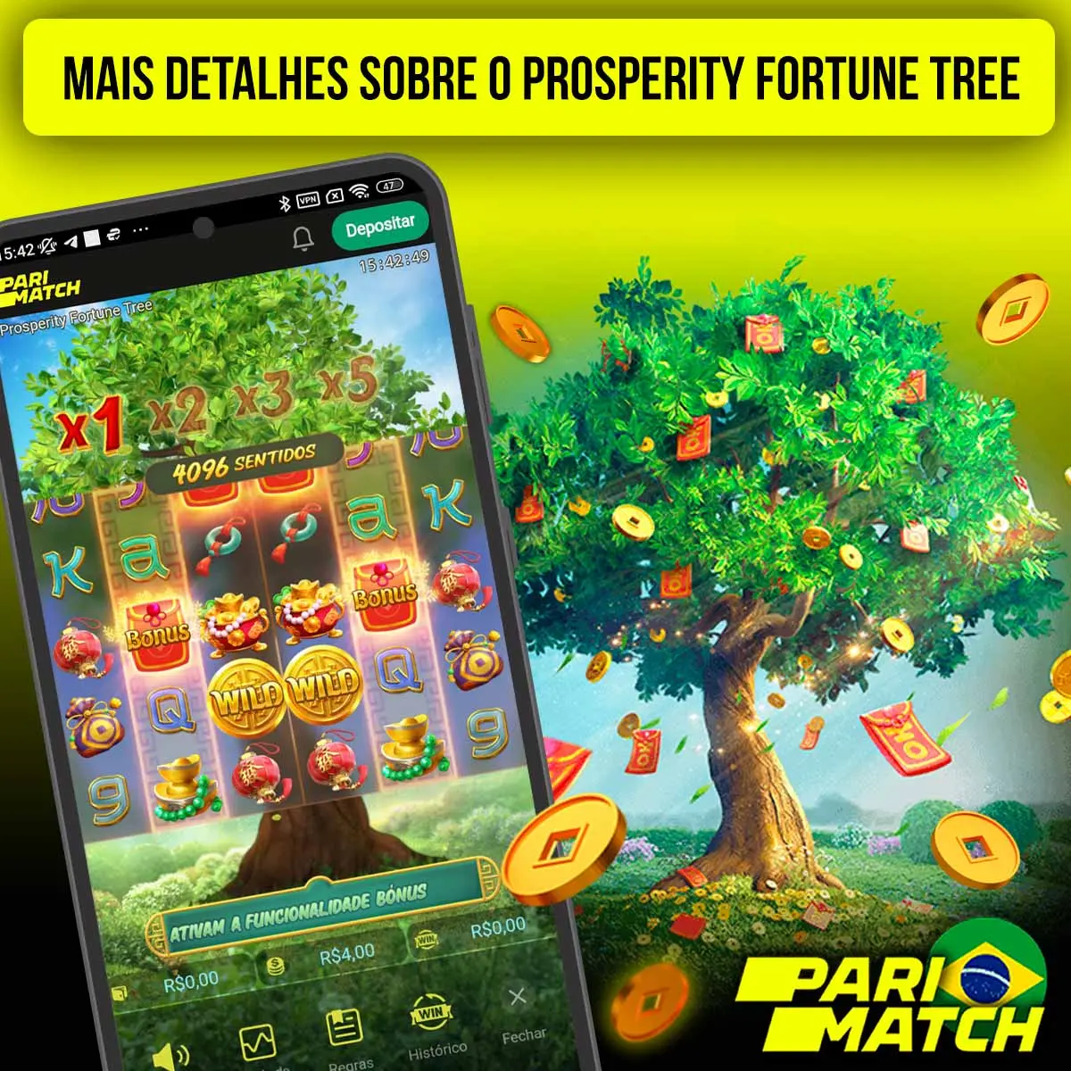 Mais informações sobre o Parimatch Prosperity Fortune Tree